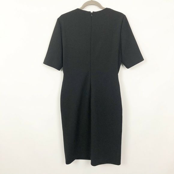 Tahari Black Draped Dress LBD - Picture 4 of 6